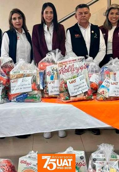 Concluye la UAT colecta de víveres Abrigando Corazones