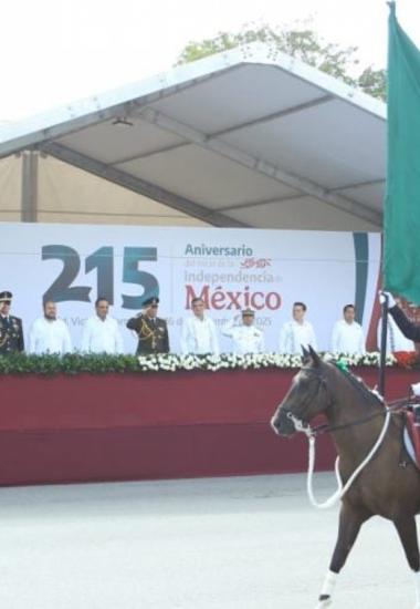 Encabeza Américo desfile cívico-militar: Tamaulipas celebra las Fiestas Patrias en paz