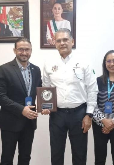 Titular de la SSPT se reúne con personal del Departamento de Seguridad de las Naciones Unidas